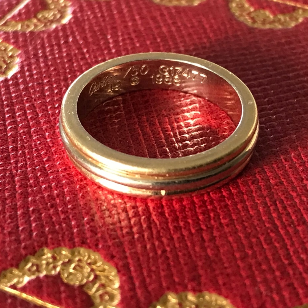 Cartier White, Rose and Yellow 18k Gold band 49 - Picture 1 of 4